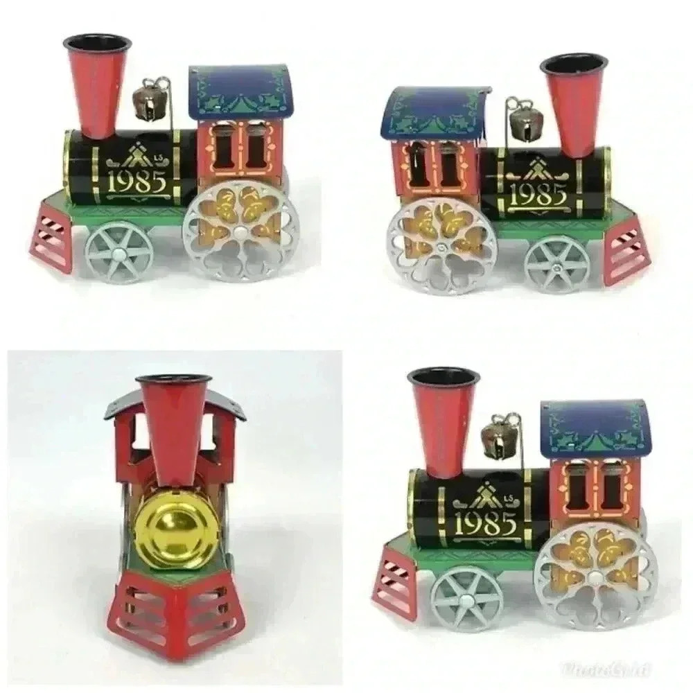 Hallmark collectors 1985 Christmas tin locomotive decor